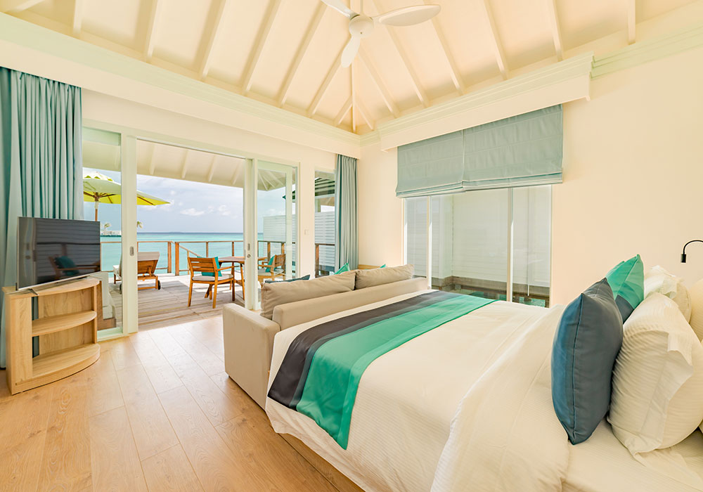  2 bedroom Lagon villa med egen pool och vattenrutschkana. Maldiverna