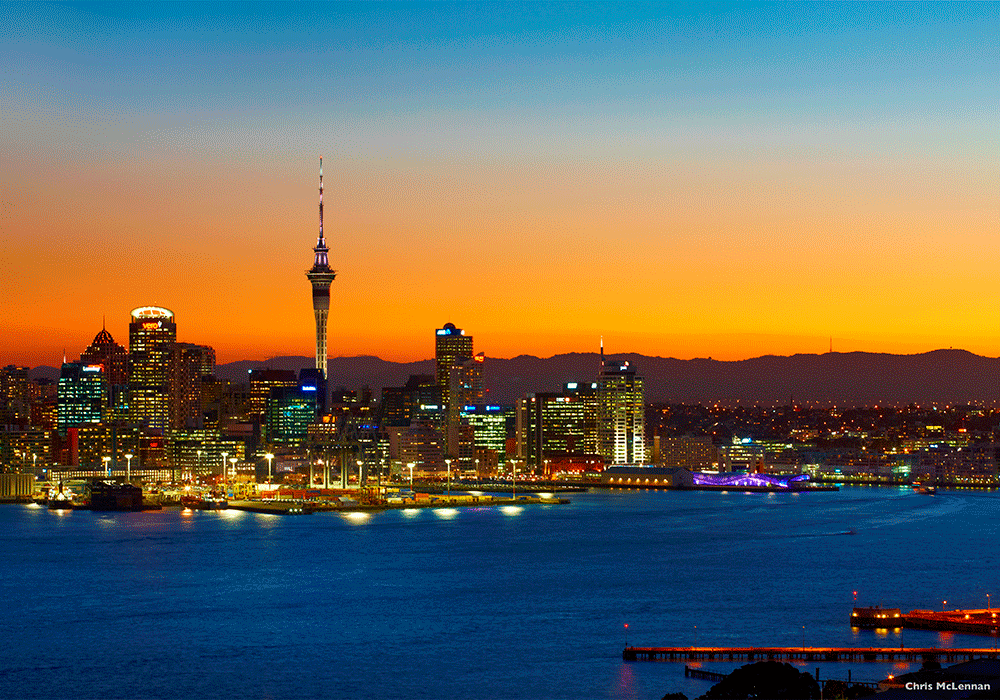 Staden Auckland även kallad "The City of Sails".