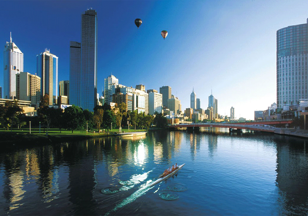Staden Melbourne i Australien.