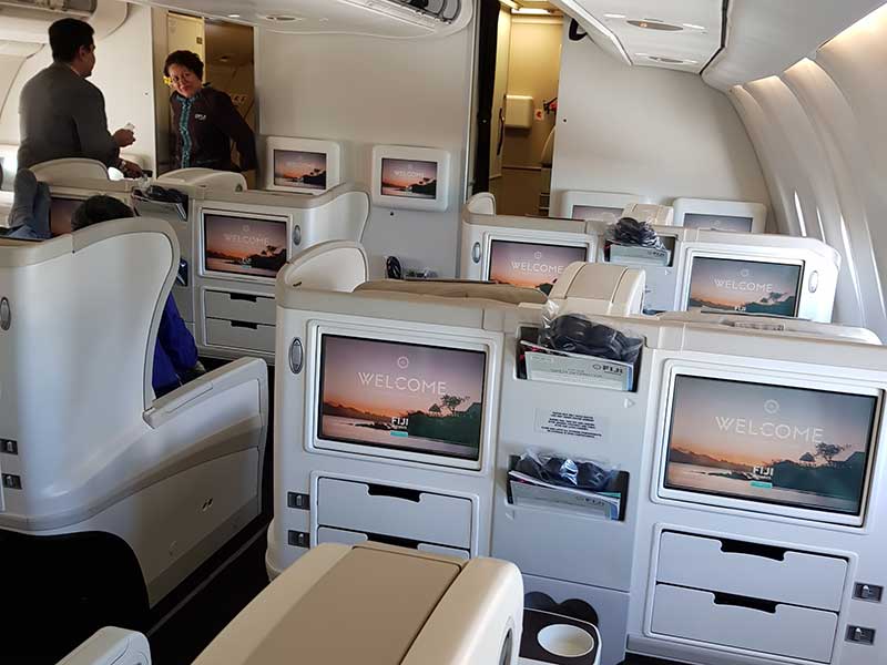 Business Class kabin på Fiji Airways